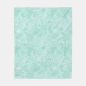 Silk Moire Klein patroon in Mint Green Fleece Deken (Voorkant)