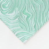 Silk Moire Klein patroon in Mint Green Fleece Deken (Hoek)