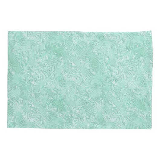 Silk Moire Klein patroon in Mint Green Kussensloop (Achterkant)