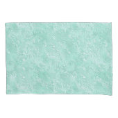 Silk Moire Klein patroon in Mint Green Kussensloop (Voorkant)