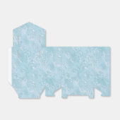 Silk Moire Small Pattern in Bright Aqua Bedankdoosjes (Uitgevouwen)