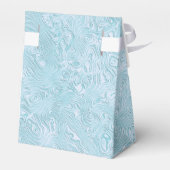 Silk Moire Small Pattern in Bright Aqua Bedankdoosjes (Achterkant)