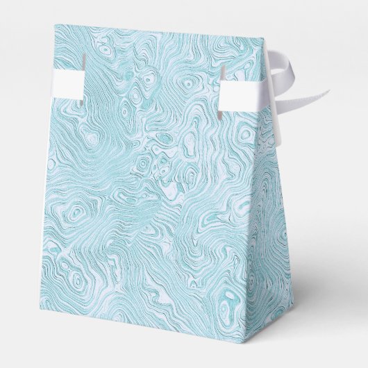 Silk Moire Small Pattern in Bright Aqua Bedankdoosjes (Achterkant)