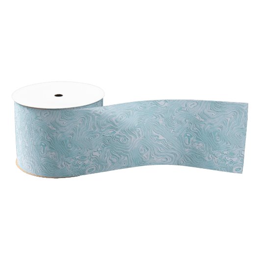 Silk Moire Small Pattern in Bright Aqua Grosgrain Lint (Spoel)
