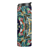 silk neck scarf or kerchief square pattern design  thermosbeker (Gedraaid links)