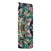 silk neck scarf or kerchief square pattern design  thermosbeker (Geroteerd rechts)