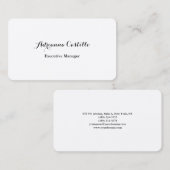 Silk Plain Eenvoudig Zwart Wit Minimaal Handgeschr Visitekaartje (Voorkant / Achterkant)