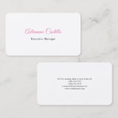 Silk Plain Eenvoudig Zwart Wit Minimaal Handgeschr Visitekaartje (Voorkant / Achterkant)