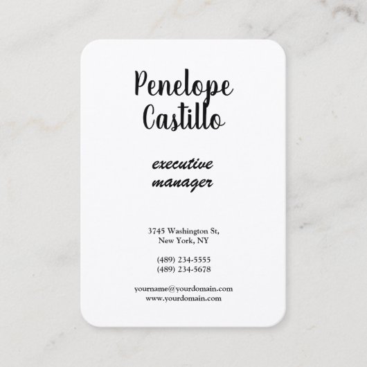 Silk Professionele Moderne Eenvoudige Vlakte Handg Visitekaartje (Voorkant)