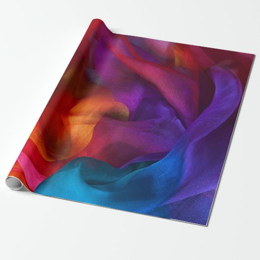 Silk rainbow scarfbackground,color,abstract,fabric cadeaupapier (Uitgerold)