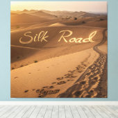 Silk Road Desert Landscape Typography Art Canvas Afdruk (Insitu (Houten vloer))