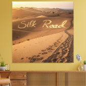 Silk Road Desert Landscape Typography Art Canvas Afdruk (Insitu (Woonkamer))
