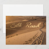 Silk Road Desert Landscape Typography Art Feestdagenkaart (Voorkant / Achterkant)