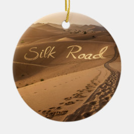 Silk Road Desert Landscape Typography Art Keramisch Ornament