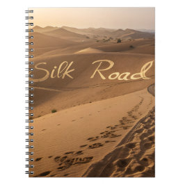 Silk Road Desert Landscape Typography Art Notitieboek