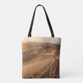 Silk Road Desert Landscape Typography Art Tote Bag (Achterkant)