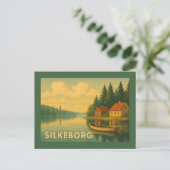 Silkeborg Denemarken Meer Briefkaart (Staand voorkant)
