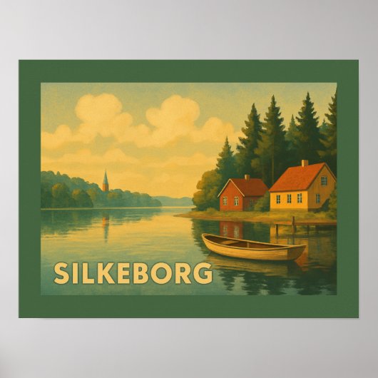 Silkeborg Denemarken Meer Poster (Voorkant)