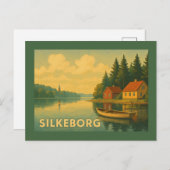 Silkeborg Denmark Lake Briefkaart (Voorkant / Achterkant)
