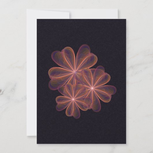 Silken Flowers Wedding Kaart (Achterkant)