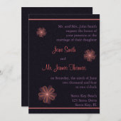 Silken Flowers Wedding Kaart (Voorkant / Achterkant)