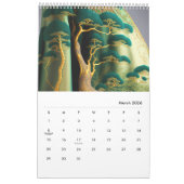 Silken Pines: Een Surreal Embroidery Collage Kalender (Mar 2026)