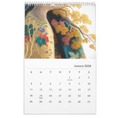 Silken Pines: Een Surreal Embroidery Collage Kalender (Jan 2026)