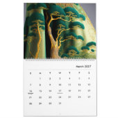 Silken Pines: Een Surreal Embroidery Collage Kalender (Mar 2027)