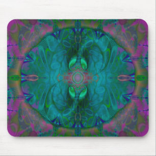 Silken Portals Psychedelic Abstract Muismat