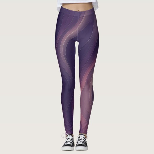 Silken Pulse – Abstract Elegance Leggings Design (Voorkant)