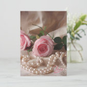 Silken Roos Bedankkaart (Staand voorkant)