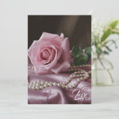 Silken Roos Bedankkaart (Staand voorkant)
