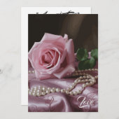 Silken Roos Bedankkaart (Voorkant / Achterkant)