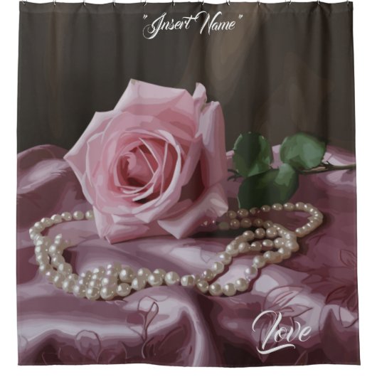 Silken Roos douchegordijn (Voorkant)