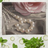 Silken Roos douchegordijn Theedoek (Gevouwen)