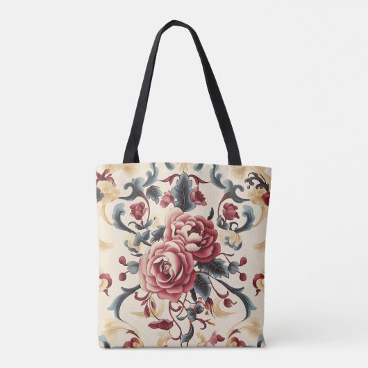 Silken Roos Dynasty Tote Bag (Achterkant)