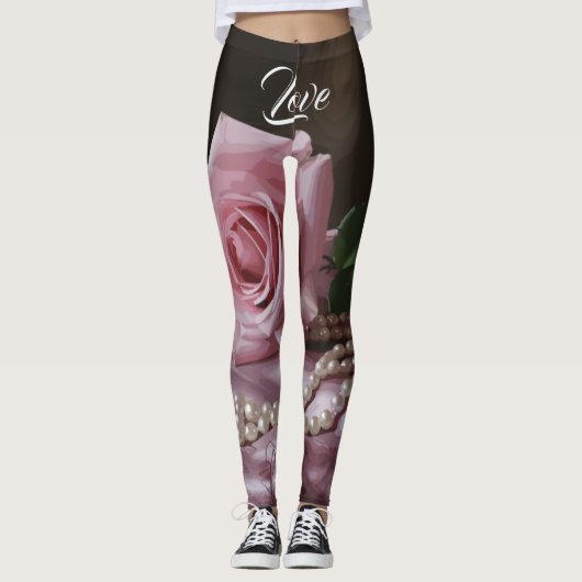 Silken Roos Leggings (Voorkant)
