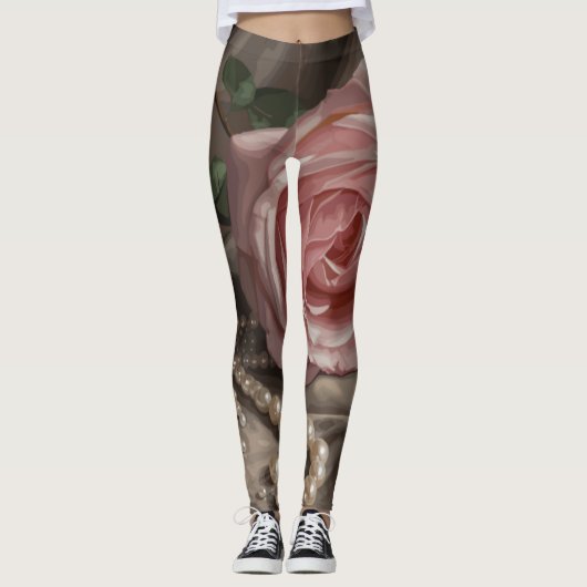 Silken Roos Leggings (Voorkant)