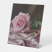 Silken Roos Reclamebord Met Voetstuk (Voorkant)