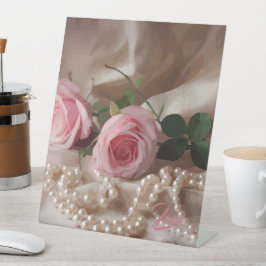 Silken Roos Reclamebord Met Voetstuk