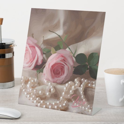 Silken Roos Reclamebord Met Voetstuk (Insitu)