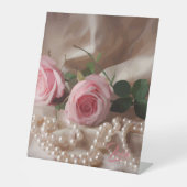 Silken Roos Reclamebord Met Voetstuk (Voorkant)