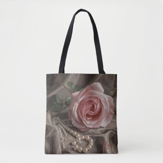 Silken Roos Tote Bag (Voorkant)