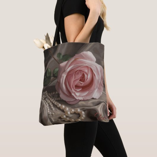 Silken Roos Tote Bag (Dichtbij)