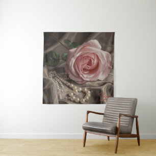 Silken Roos Wandkleed
