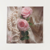 Silken Roos Wandkleed (Voorkant (horizontaal))