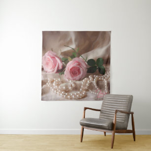 Silken Roos Wandkleed