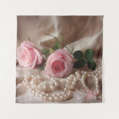 Silken Roos Wandkleed (Voorkant)