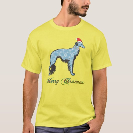 Silken Snowflake Merry Kerstmis T-Shirt (Voorkant)