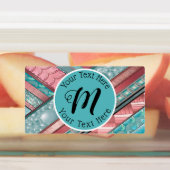 Silken Stripes Geometric - Aangepaste rechthoek Labels (Aangebracht)